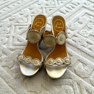 Gold Jack Rogers espadrilles